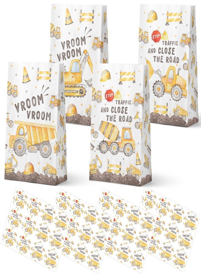 Celee 24-Pack Construction Goodie Bags with Stickers - Ideal for Kids' Birthdays, Baby Showers, and Construction Themed Parties - Image 1